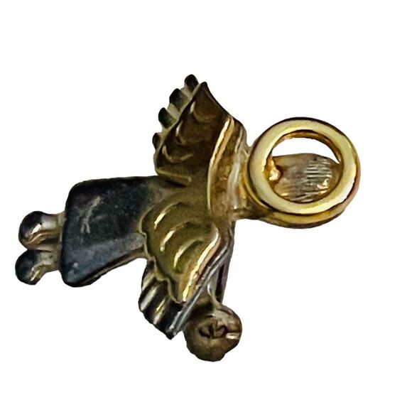 10/$25🦋 Vintage IMO 1995 Silver & Gold Two-Tone Guardian Angel Pin - Picture 7 of 14